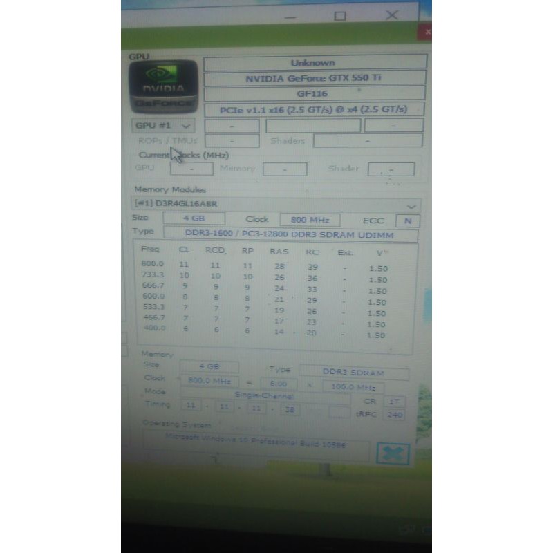 vga gtx550ti 1gb 192bit