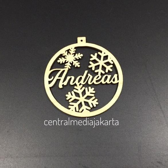 

Cg2Code Gift Tag Christmas Custom Nama Ornament Natal Hang Tag Kayu(ready)R1P8