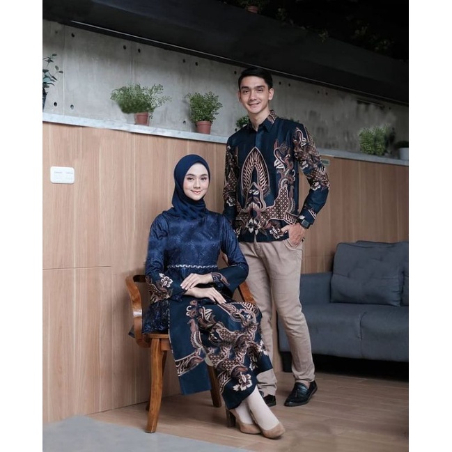 [NEW ARRIVAL] SARIMBIT BATIK COUPLE GAMIS RADIKA - BAJU COUPLE KONDANGAN KEKINIAN - DRESS PESTA KOND