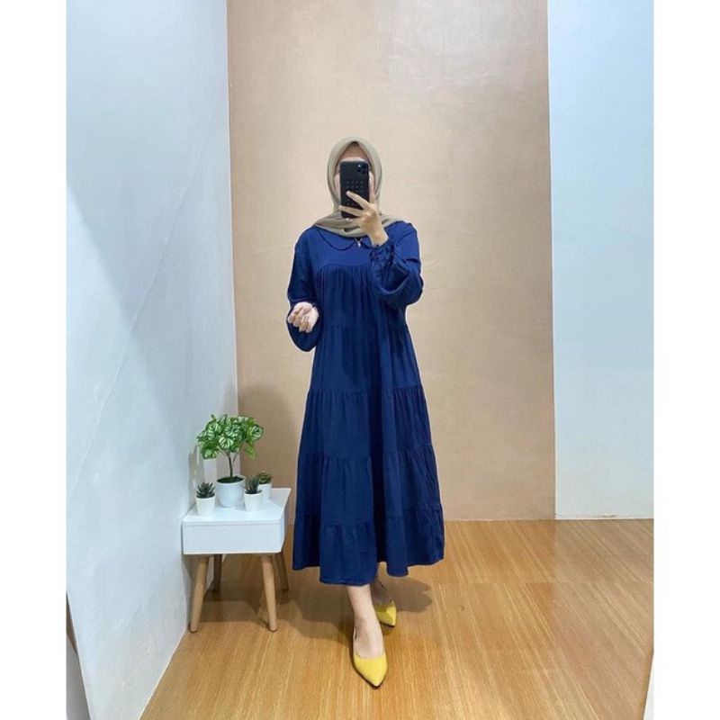Basic Midi dress Rayon premium/Midi dress CASUAL