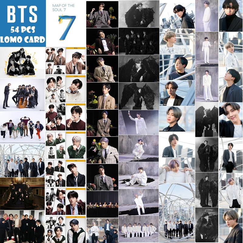 54pcs KPOP BTS  Lomo Card MAP OF THE SOUL 7 HD Photocard Collective Cards