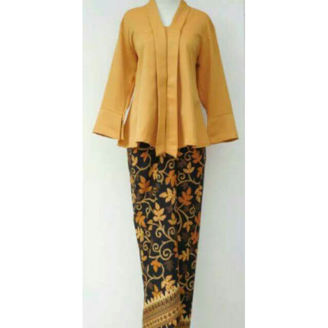 Set Kebaya Floy warna Gold + rok Lilit