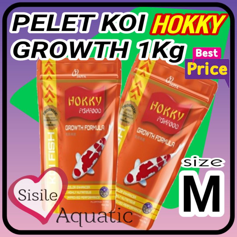 Pelet Koi Pakan Koi HOKKY KOI GROWTH FORMULA 1Kg by JAPFA Jakarta