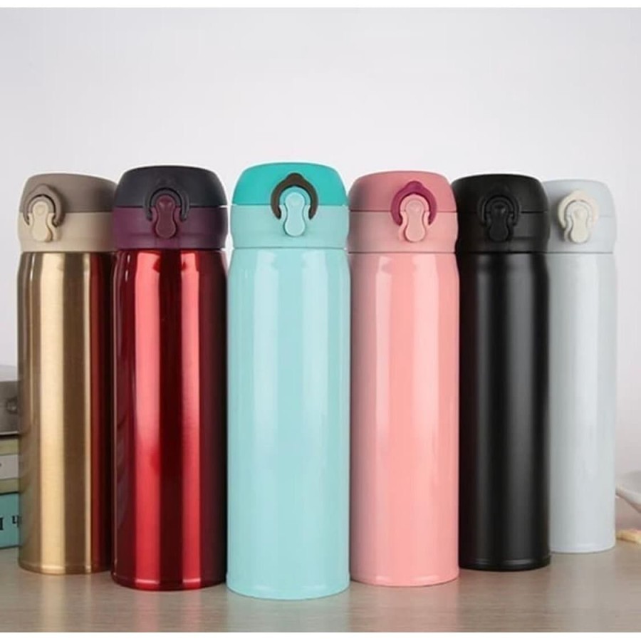 Thermos Air Panas Kancing NIAGARA Vacum Cup Flask 380ml SmartLock Opener