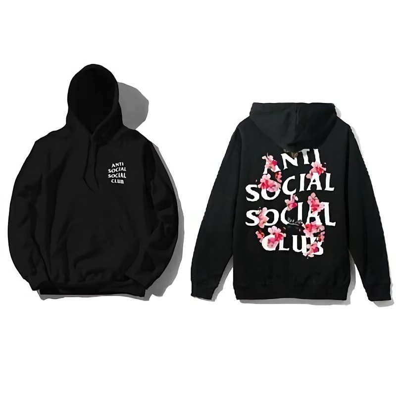 Hoodie Couple Anti Social Social Club Floral Blossom Premium Cotton Fleece