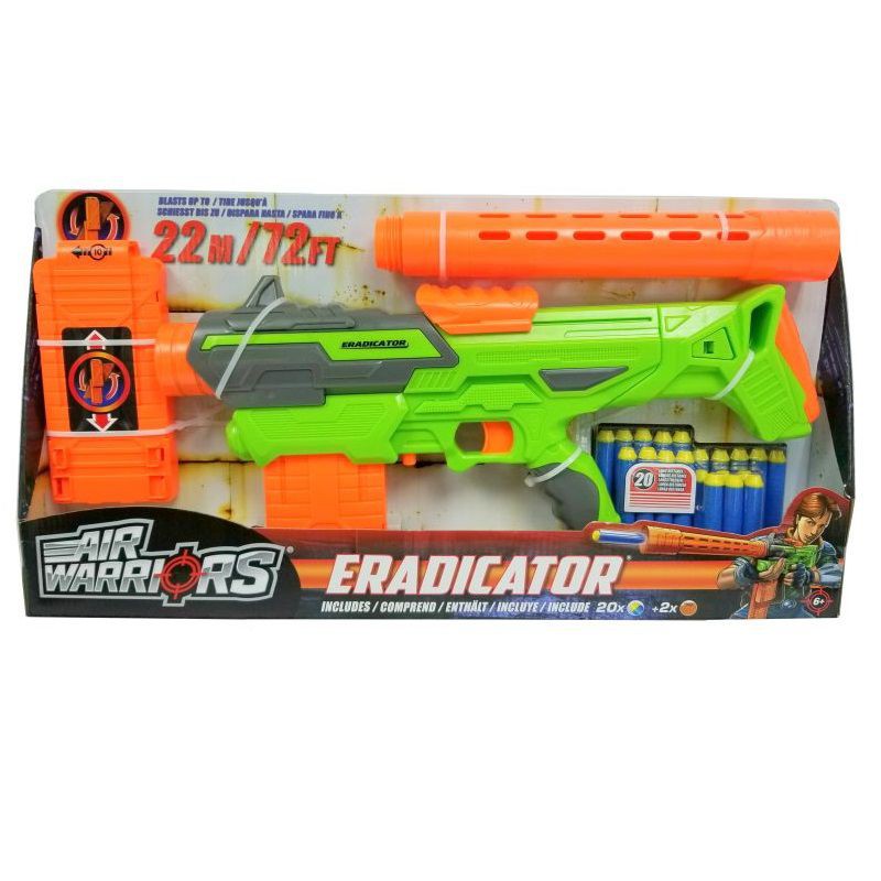 Mainan anak pistol buzz bee air warrior eradicator soft bullet gun
