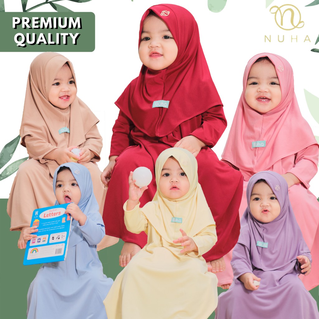 Baju Gamis Bayi Perempuan Umur 0 6 Bulan Sampai  Umur 1 2 3 4 Tahun Baju Muslim Daily By Nuha D1N