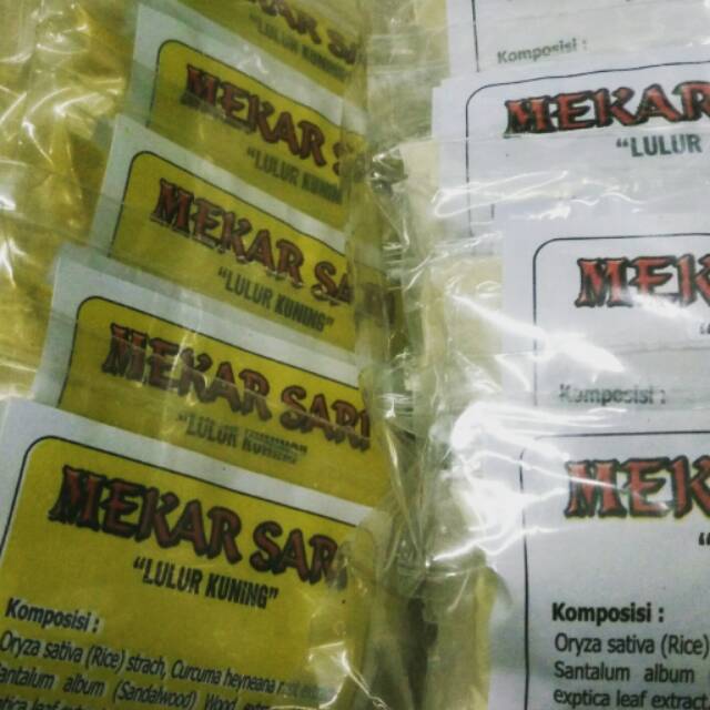 Lulur bubuk Mekar Sari.