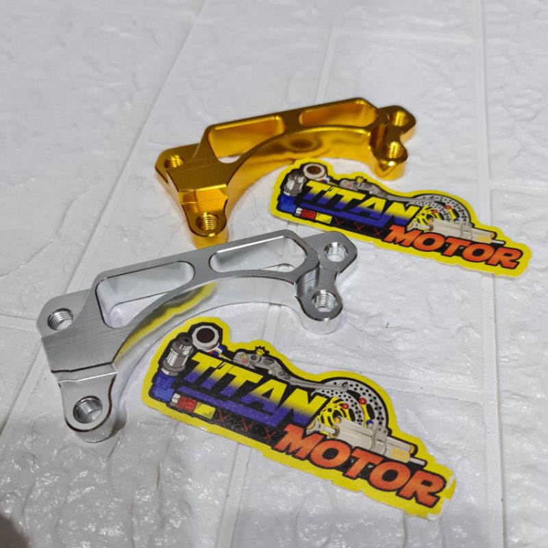 breket kaliper 2 piston disc 220 MM full cnc matic honda yamaha scoopy genio vario 110 vario 125 vario 150 beat fi scoopy bracket palababi piringan dudukan caliper cakram 220mm