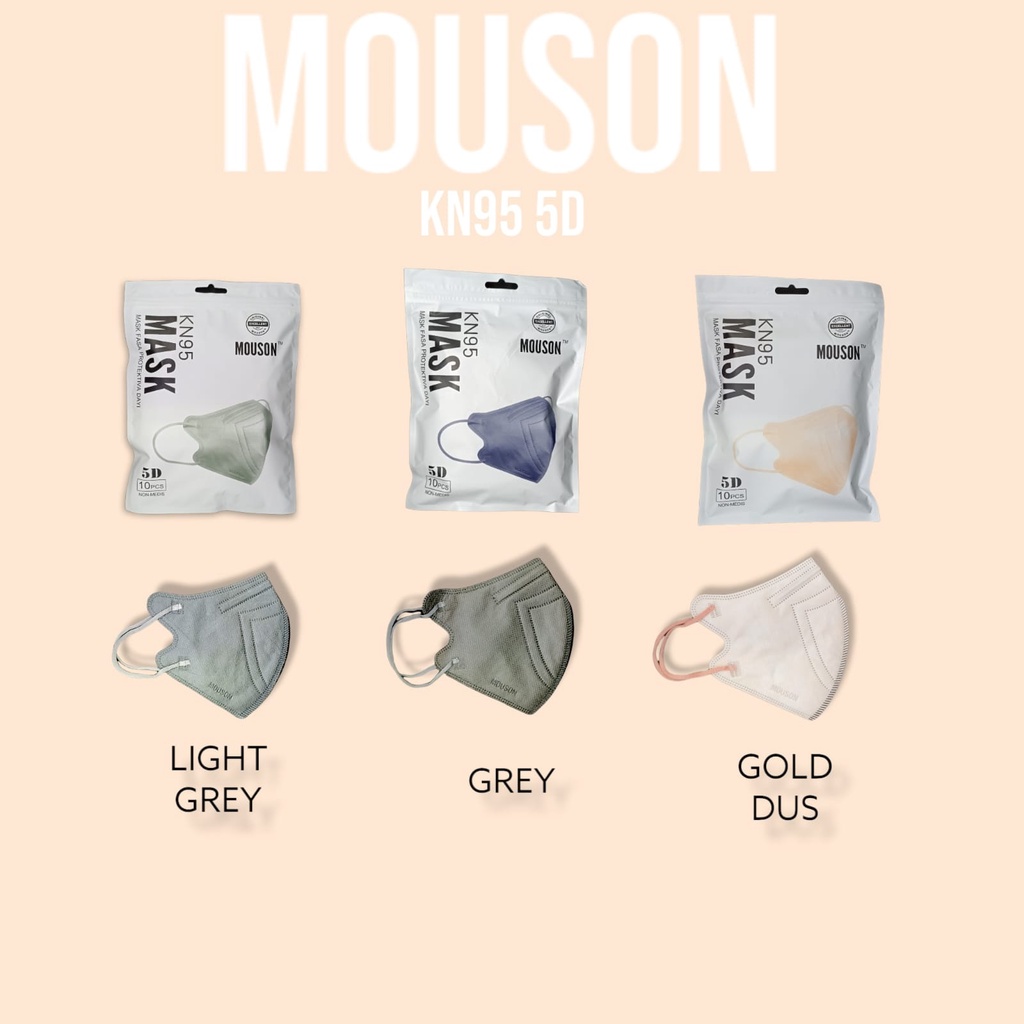 𝘈𝘉𝘎✰ Masker KN95 Mouson PRO Isi 10pcs / KN 95 Mouson PRO 5 PLY Disposable Mask / Masker Mouson 5PLY / Masker KN 95 Mouson 5 Lapis / KN 95 ON CARE 5 PLY / KN95 ONCARE 5PLY 1030