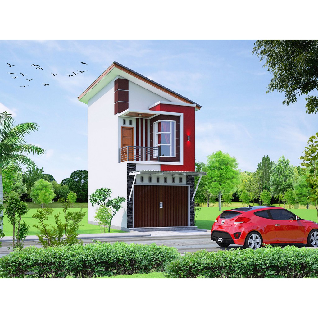 Jual GAMBAR KERJA DESAIN RUKO MINIMALIS 4x8 2 LANTAI Indonesia Shopee Indonesia