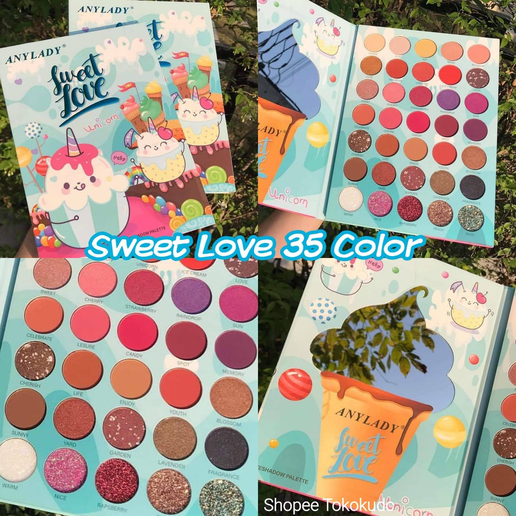 ANY LADY  SWEET LOVE UNICORN 35 COLOR EYESHADOW PALETTE