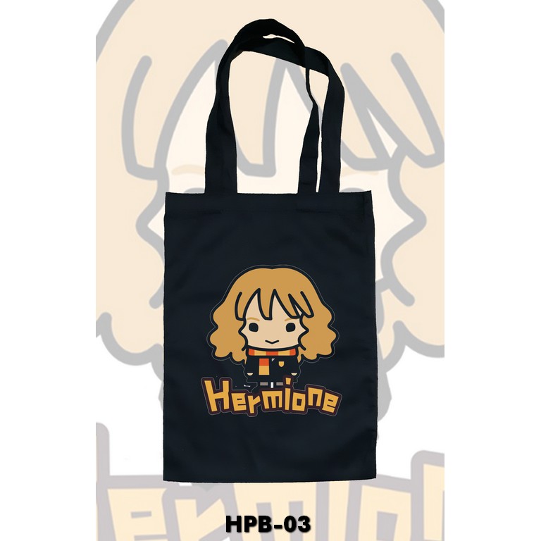 TOTE BAG HITAM - HARRY POTTER .B