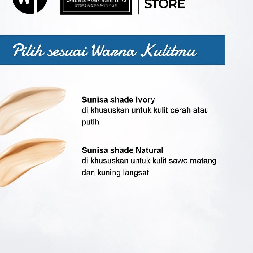 Ideal✔️ Bedak Sunisa Cushion Waterproof NATURAL Foundation / BB Cream / BB Cushion Sunisa Original 1