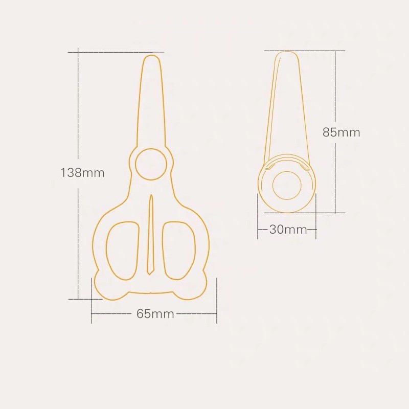 Little Bear Ceramic Food Scissors Gunting Makanan Bahan Keramik