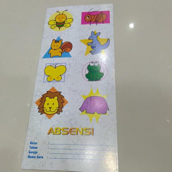 Buku Absensi sekolah minggu / kertas absen 01205002