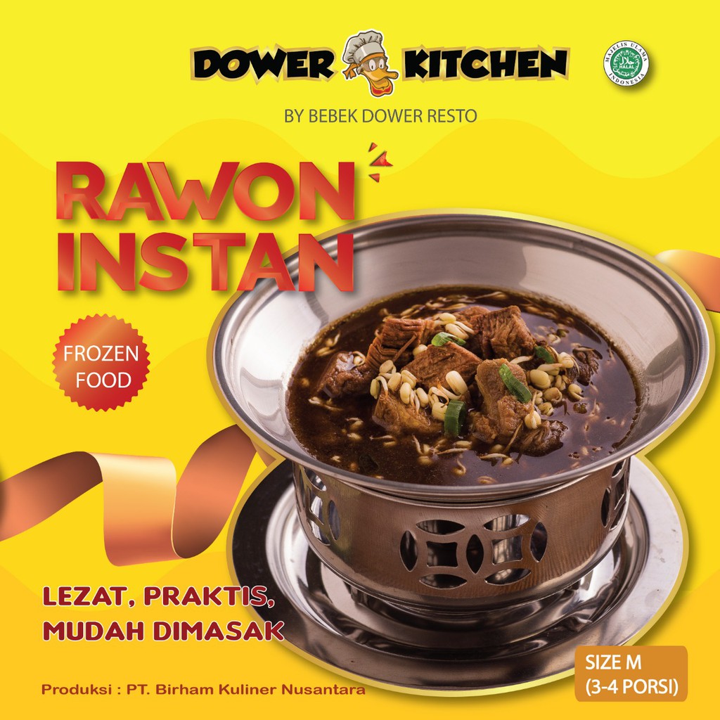 

Bebek Dower Frozen Food Rawon Instan Size M 2-3 Porsi 400 Gram