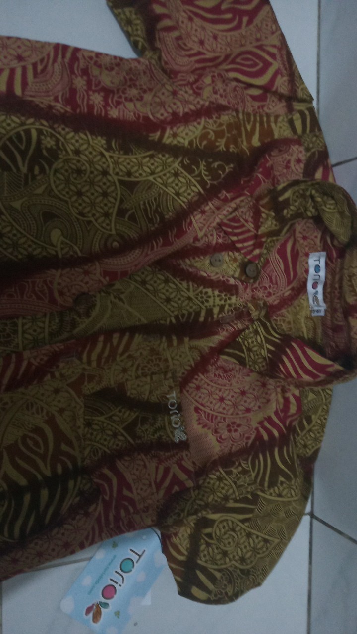 Torio Indonesian Smart Casual Gold Batik - Kemeja Batik Anak Laki-laki
