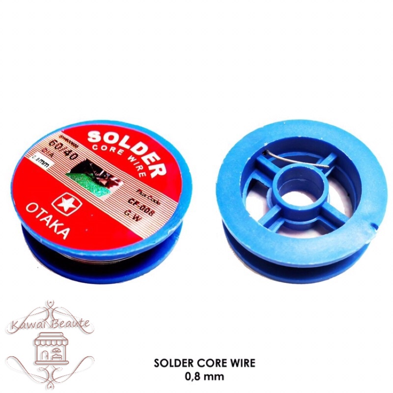 Otaka Timah Solder Kecil 0,8mm 2 Meter/Rol Panjang Kabel Solder - Flux Core Solder Wire