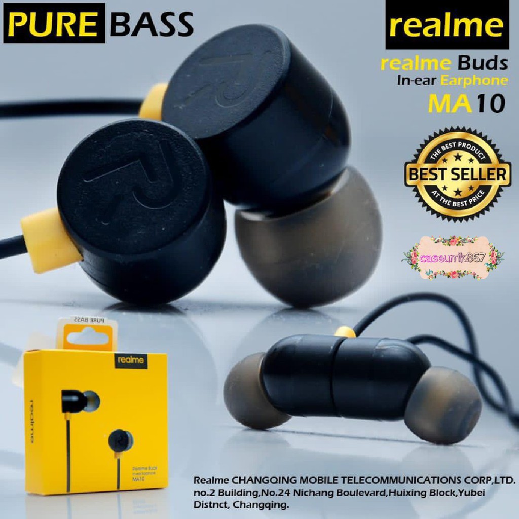 BM062 Handsfree Earphone Headset Realme Suara Bagus CS1276