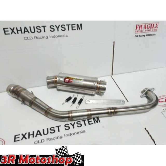 Knalpot Original CLD Type C3 Bulat C3 Oval  Jupiter Vega Supra Smash Shogun Blade Kharisma Racing