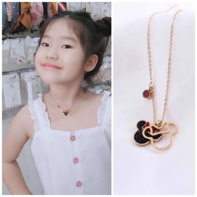 Kalung Anak Mickey Disney Alycia Jewelry Original + Box