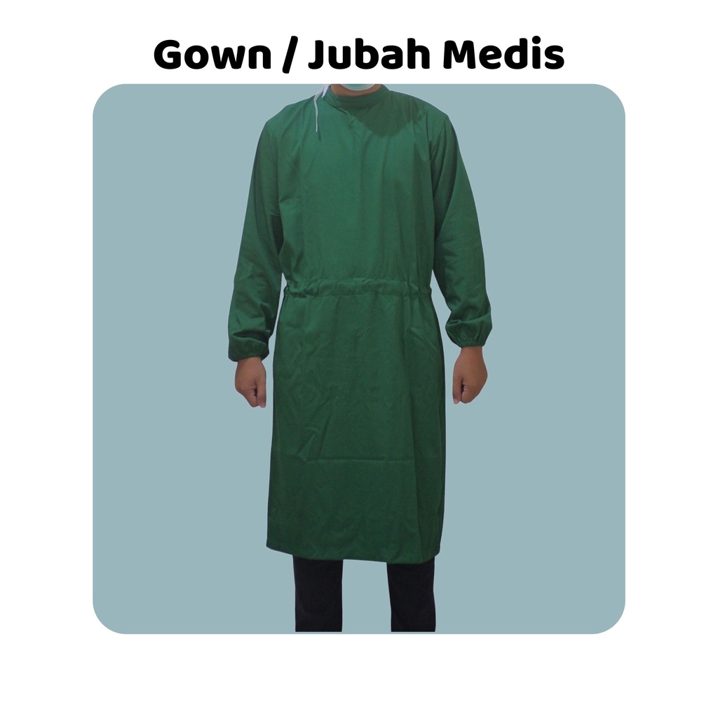 Surgical Gown American Drill / APD gown / Gown medis jubah tindakan