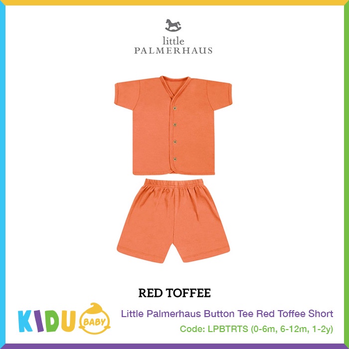 Little Palmerhaus Button Tee Short Baju Bayi Baju Anak Lengan Pendek Celana Pendek Kidu Baby