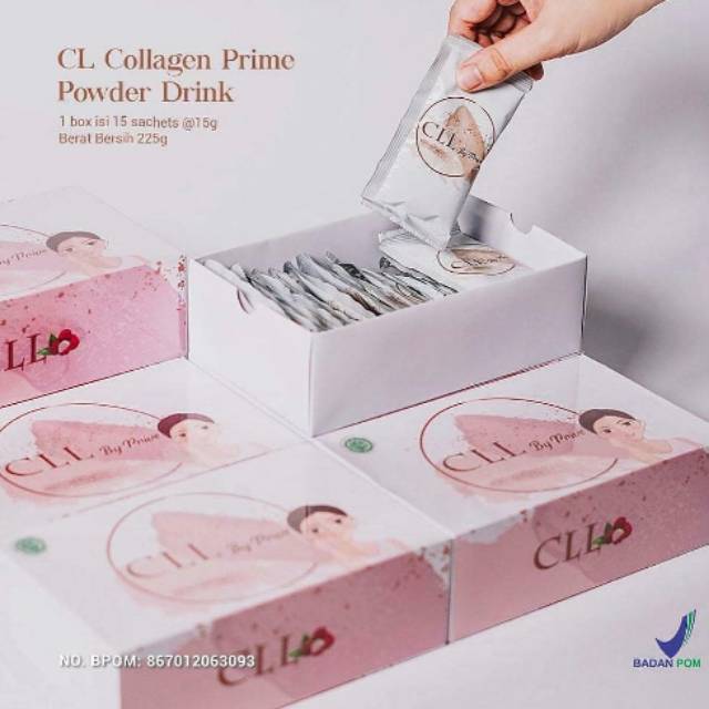 

CL PRIME(POWDER DRINK)CLPRIME COLLAGEN minuman serbuk collagen pemutih kulit