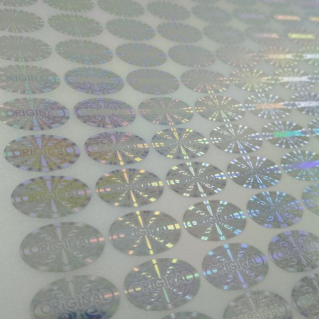 

➦ Stiker Hologram Original Silver Batik ♥