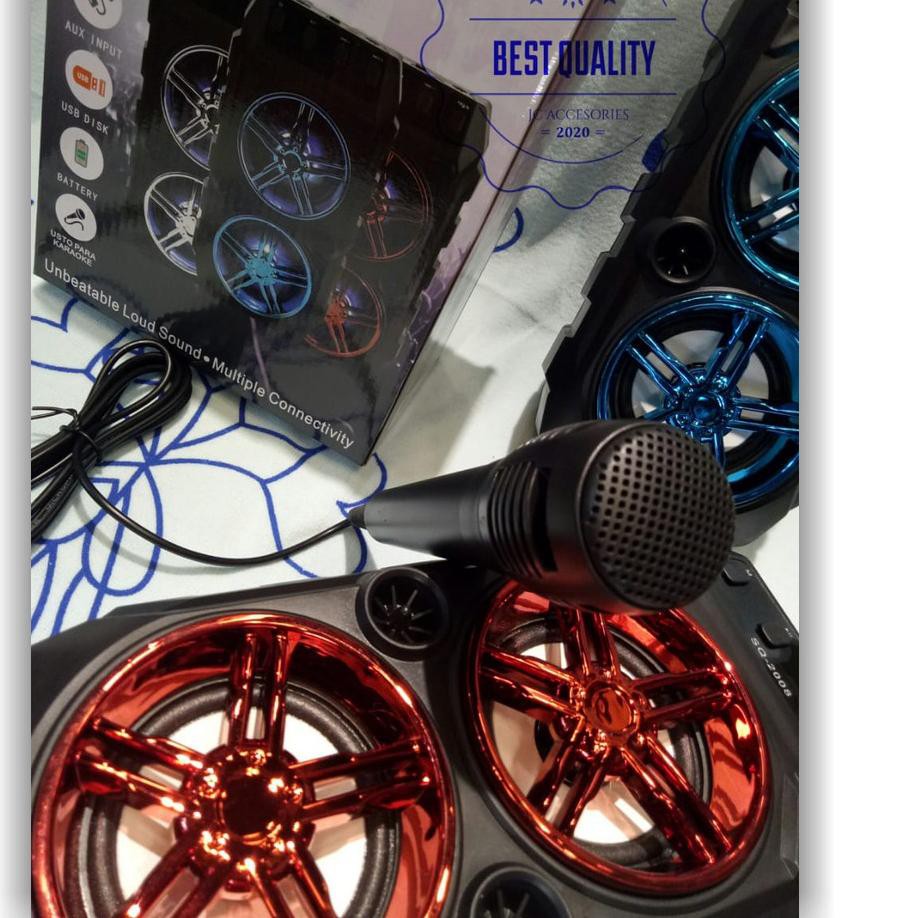 ⅎ / Speaker Bluetooth Box Double Bass SQ 2008 Plus Mic / XTM 2020 BONUS MIC ♘