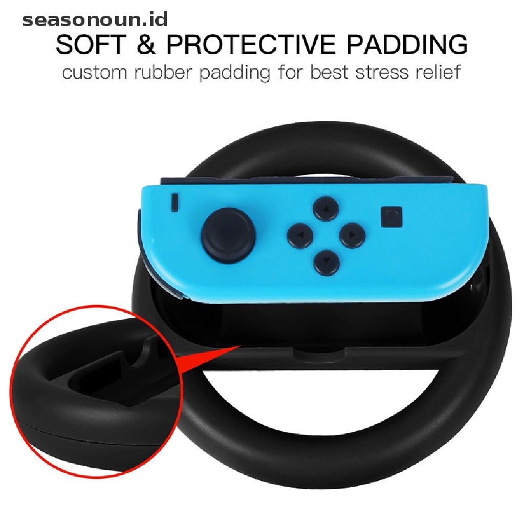 【seasonoun】 2pcs/set Controller Grips Case for Nintend Switch Handle Game Console Accessorie .