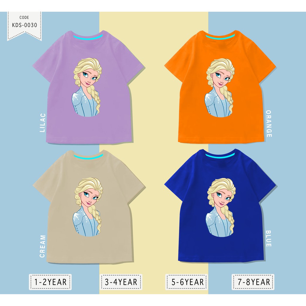 Baju Anak Elsa 1 - 8 Tahun / Kaos Distro DTF Anak Laki Laki dan Perempuan / Unisex / Motif