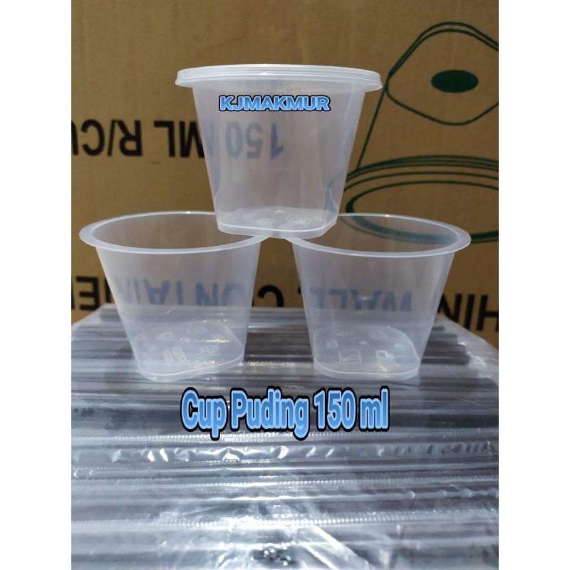 Thinwall Cup 150 ml/ Cup Puding 150 ml/  Jelly Cup / Gelas Puding Pudding