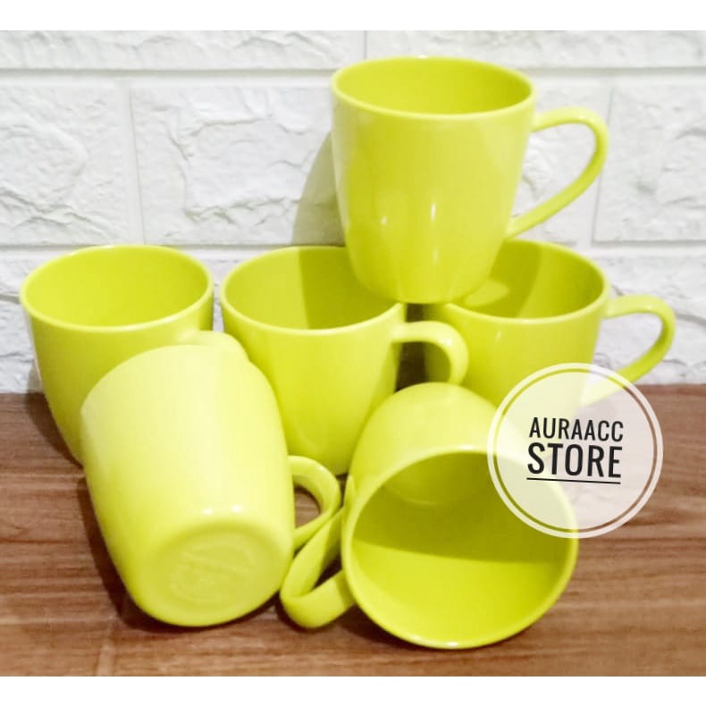 TERBARU 1 LUSIN 12PCS CANGKIR DONYKU/ CANGKIR MELAMIN/ CANGKIR TEH, KOPI/ WARNA; HIJAU MUDA/ TERMURA