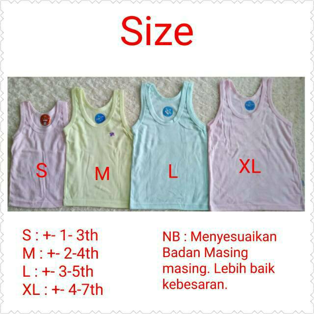 Isi 3 Kaos Dalam Anak Agree S M L XL XXL