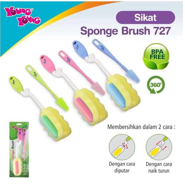 

Premium Sikat Sponge Pembersih Botol Gelas Set Besar Kecil Young Young