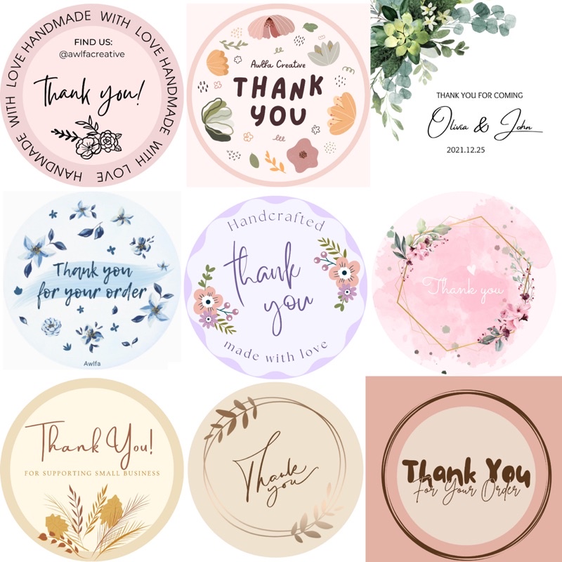 

Cetak stiker Label Produk Makanan Kostum/ Stiker Thankyou/ Label Thankyou/ Stiker label
