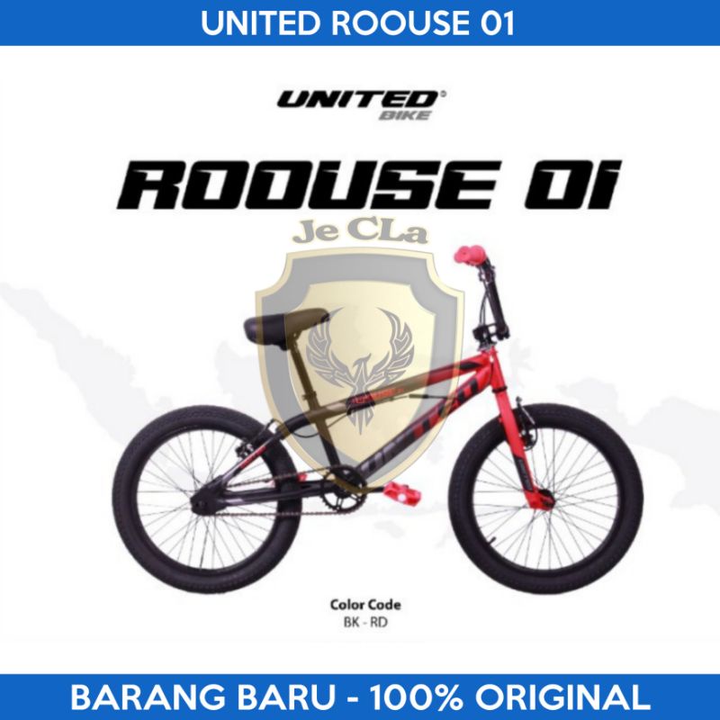 Sepeda BMX UNITED ROOUSE 01 20 Inch Stang Rotor Anak dan Dewasa