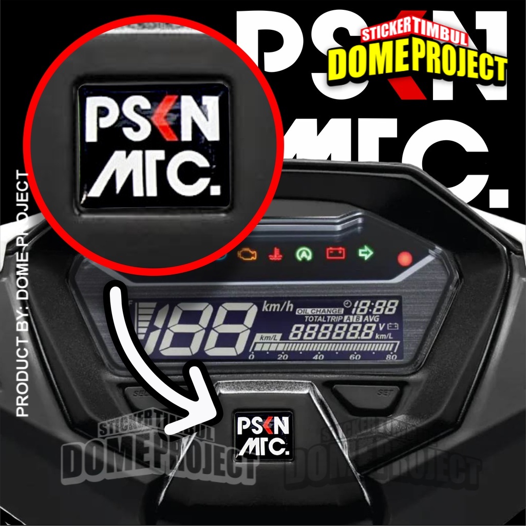 EMBLEM SPIDOMETER HONDA LOGO PSKN MTC STIKER TIMBUL AKSESORIS MOTOR STICKER SPEEDOMETER