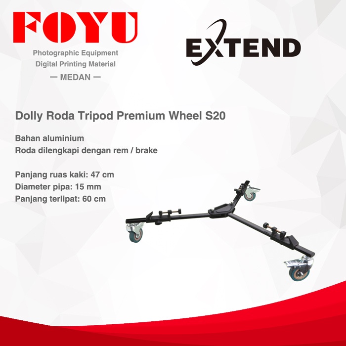 Dolly Roda Tripod Premium Wheel S20