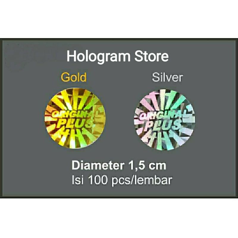 

Stiker hologram original plus