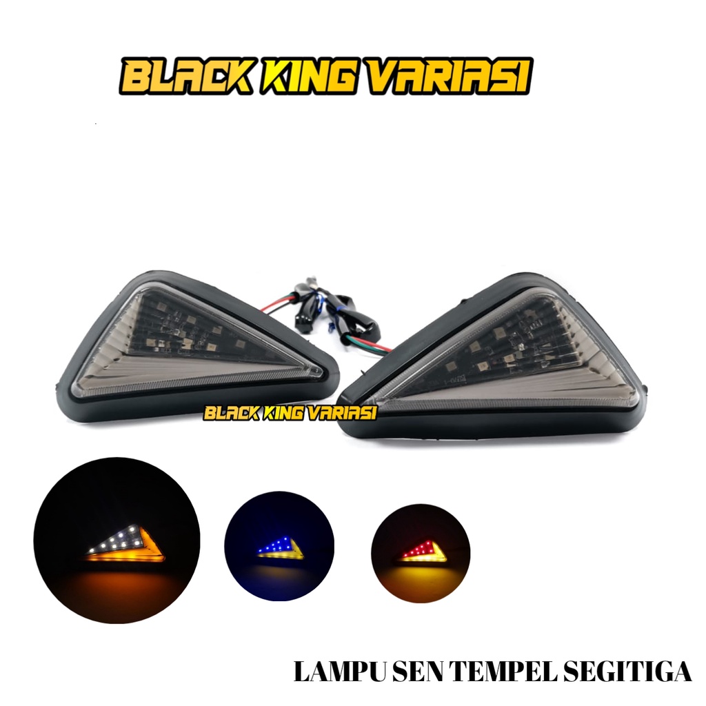 Lampu Sen Tempel Segitiga LED Lampu Sen Vering Neon Lampu Neon Tempel Sein Tempel LED Lampu Sen Tempel Segitiga 2 Mode