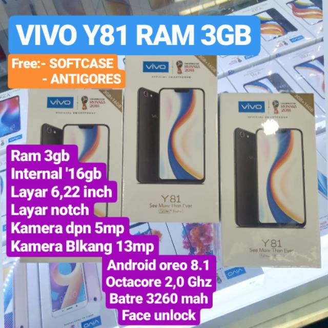 FLASH SALE Vivo y81 ram 3gb internal 16gb kredit akulaku atau kredivo