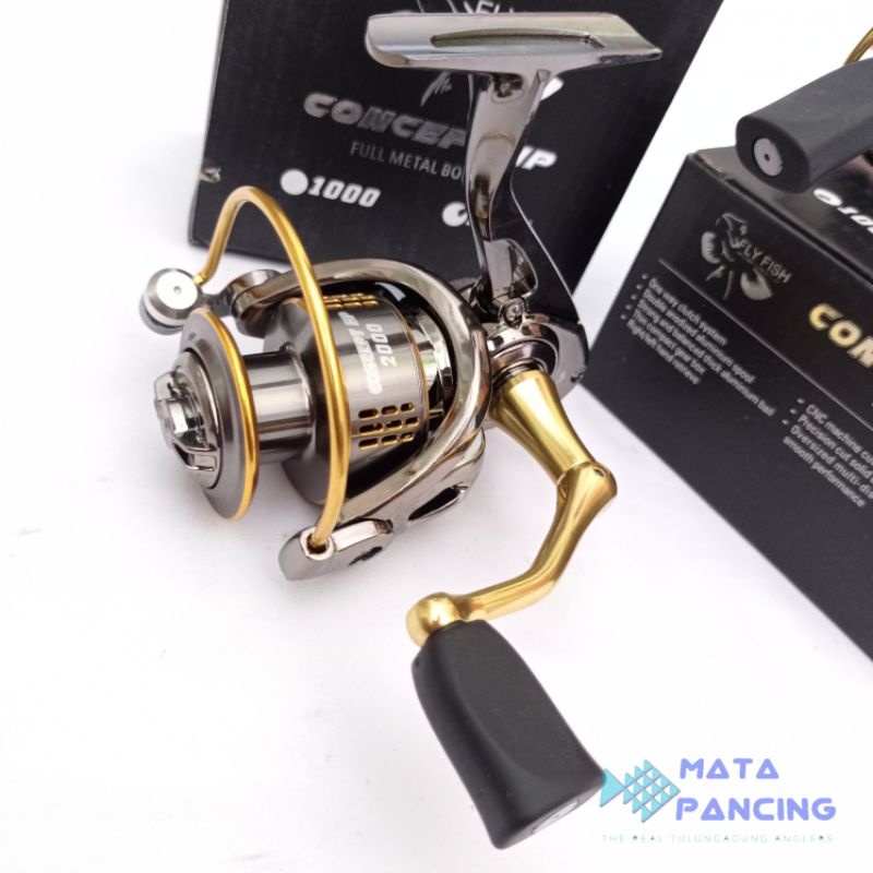 Metal body reel fly fish concept hp 1000 2000 3000 4000 6000 reel power handle