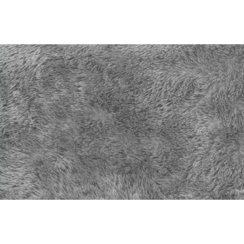 SAJADAH ANAK UK 50x90cm BULU RASFUR TEBAL BUSA 3CM-Abu/Silver