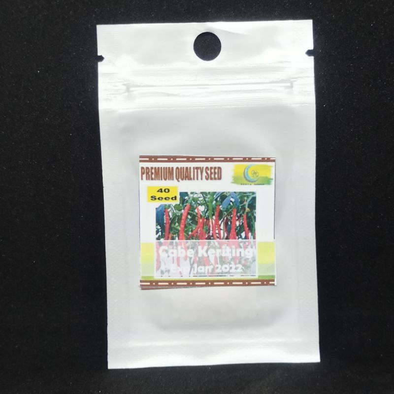 Benih Biji Sayur Kangkung Bayam Selada Sawi Kemangi Seledri Daun Bawang Kubis Kembang Kol Brokoli Wortel Cabe Cabai Tomat Paprika Terong Kacang Panjang Buncis Timun Labu Pare Oyong Gambas-Cabe keriting 40biji