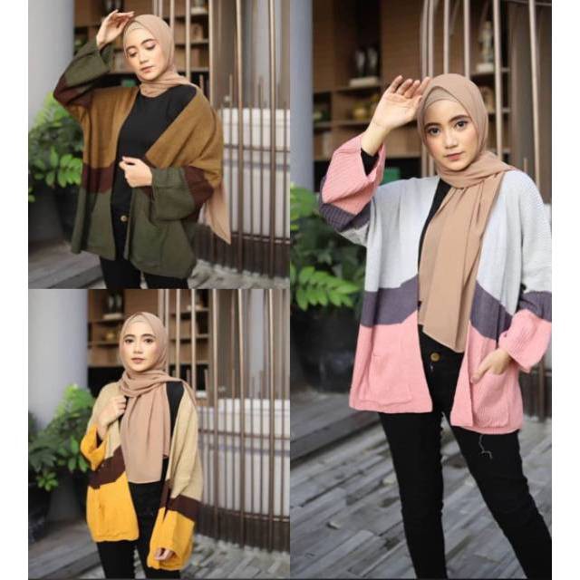 KARDIGAN RAJUT WANITA/CARDIGAN RAJUT OVERSIZE/ SELLENA OBEVERSIZE CARDI