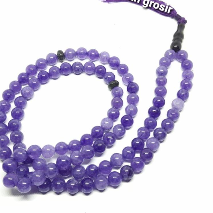 TASBIH BATU KECUBUNG WULUNG KRISTAL 8MM 99BUTIR ORIGINAL