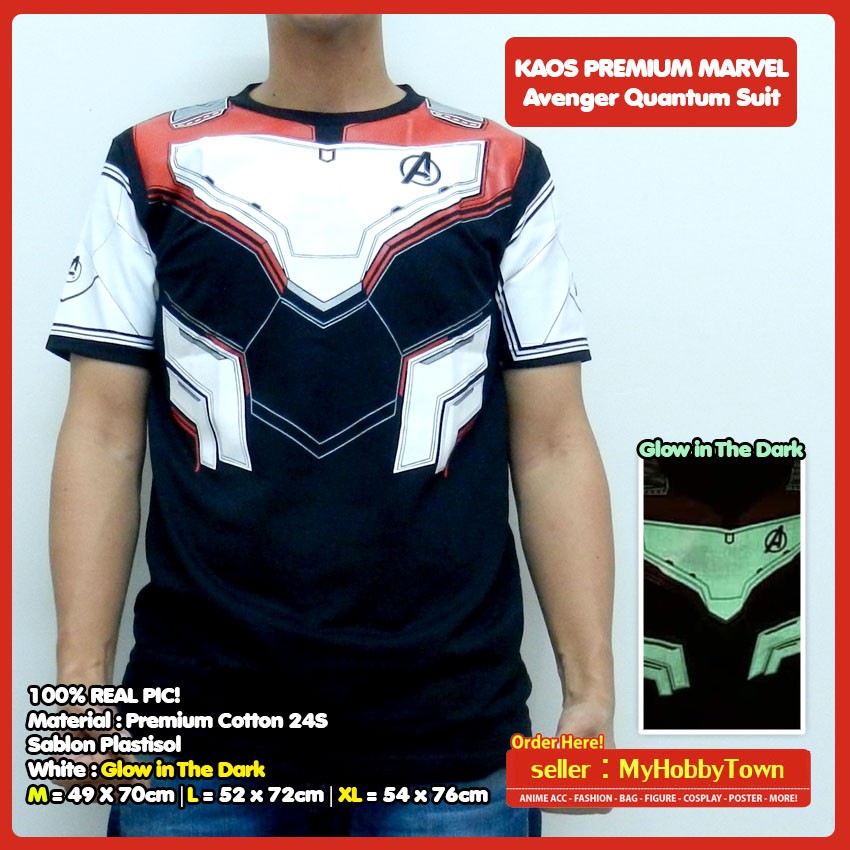 Kaos Marvel Avengers Quantum Suit Glow In The Dark